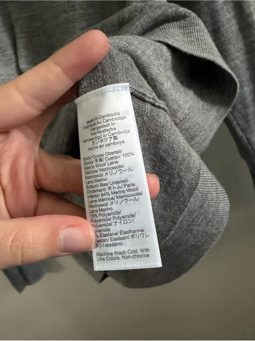 J. Crew 100% Merino Wool Grey Sweater Woman's Medium
